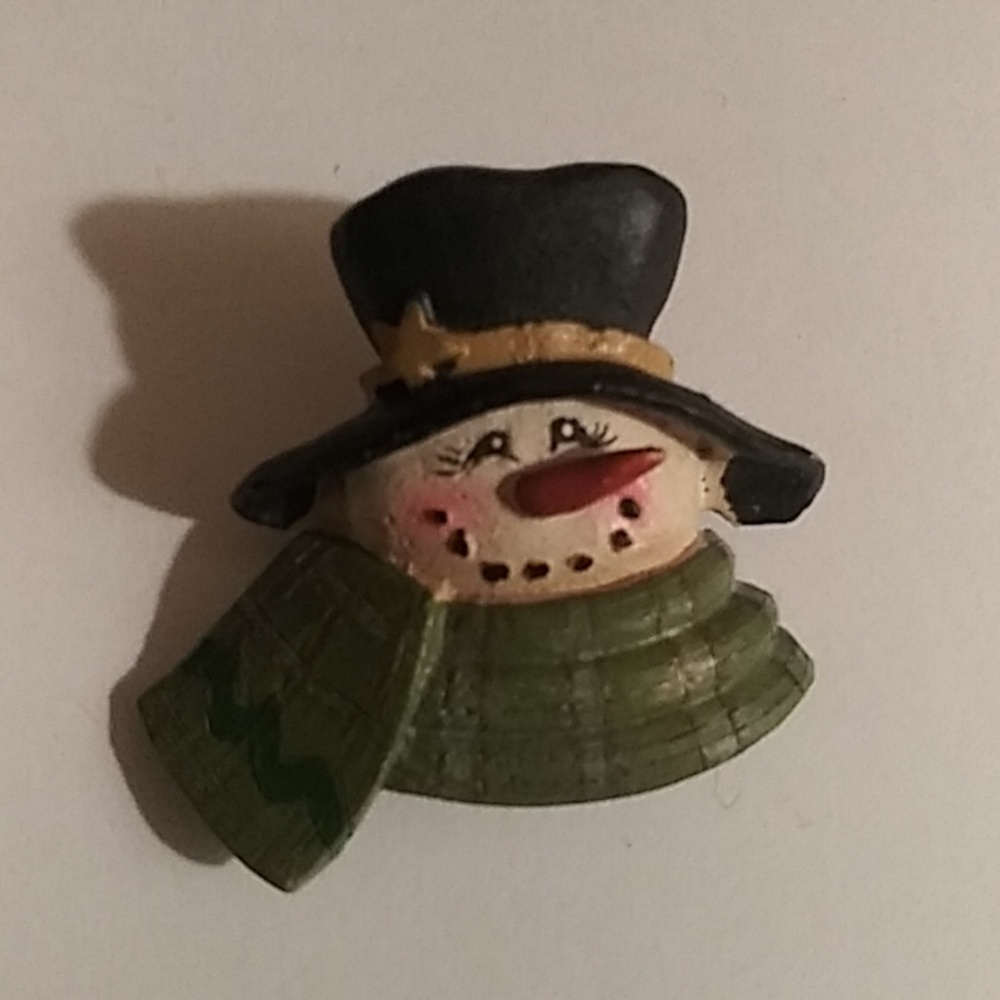 Snowman Brooch